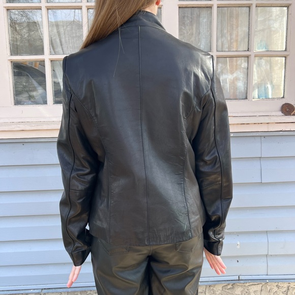 Boston Harbour real leather size M jacket ladies so soft biker lady - Picture 2 of 9